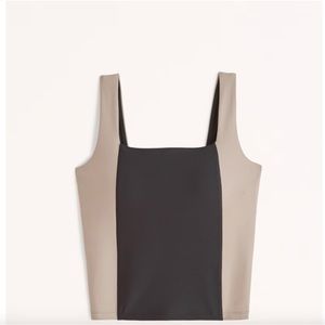 Abercrombie YPB sculptLUX Waist-Length Squareneck Slim Tank